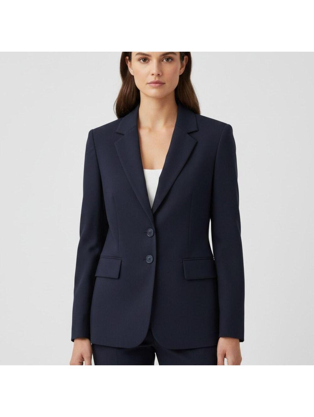 Elie Tahari Women's Blue and Navy Jacket